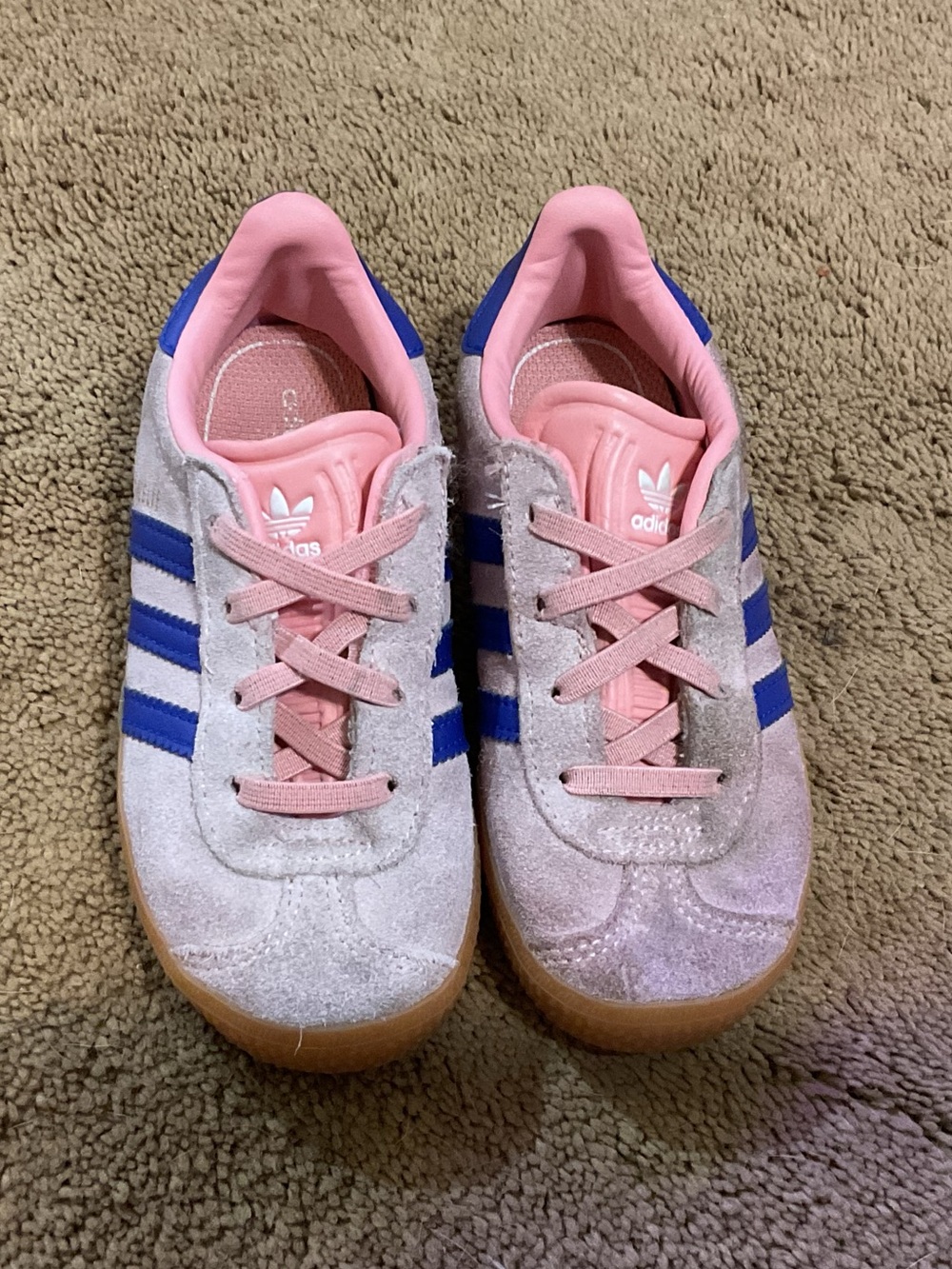 adidas Kids Suede Sneakers Pink  Blue Size 10
